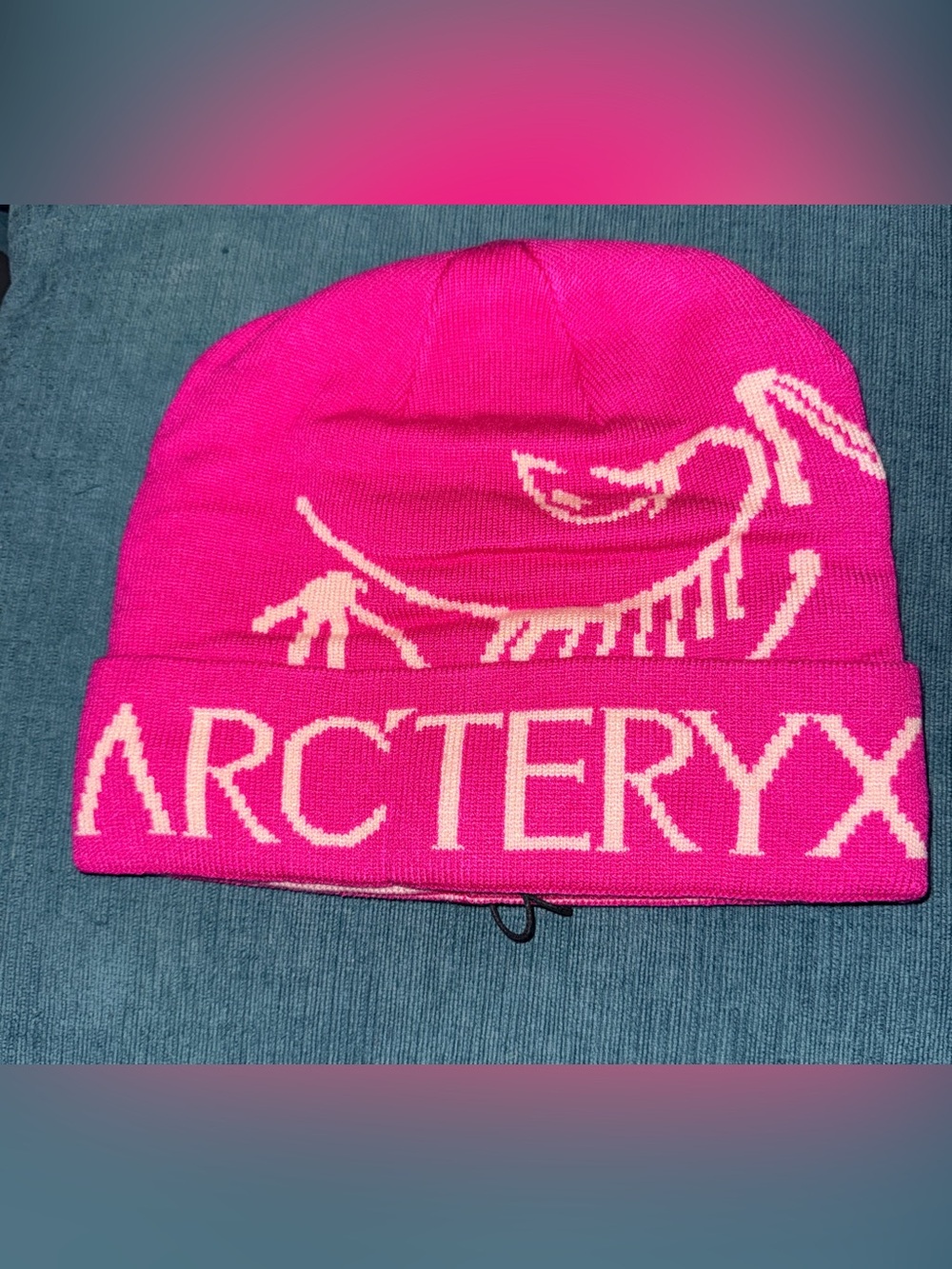 Arc'teryx Unisex Hot Pink Beanie with Cream Logo